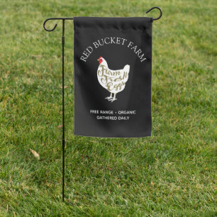 Farm Fresh Chicken Eggs Retro Garden Flag