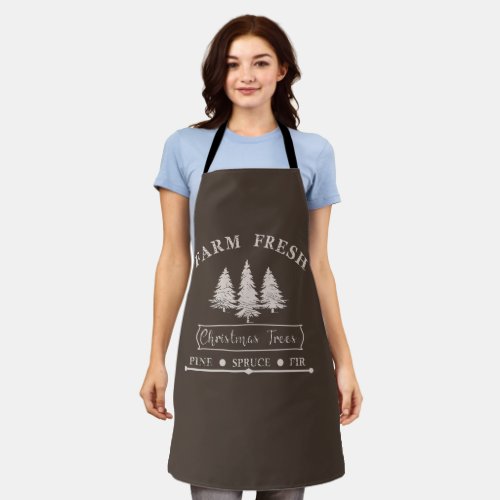 Farm fresh Christmas pine trees Apron