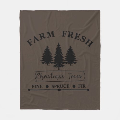 Farm fresh Christmas pine trees Fleece Blanket