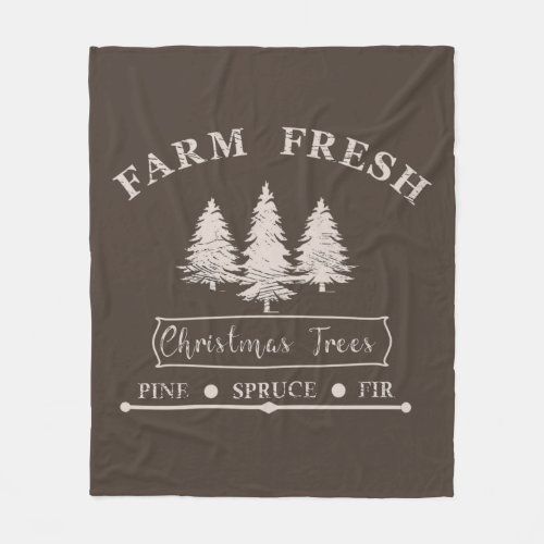 Farm fresh Christmas pine trees Fleece Blanket