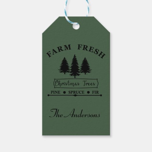 Farm fresh Christmas pine trees Gift Tags