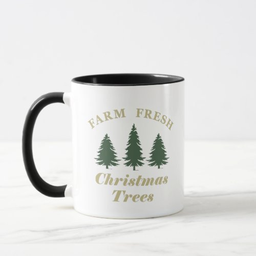 farm fresh christmas pine trees mug