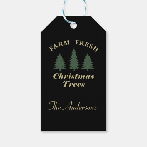 farm fresh christmas pine trees Personalized Gift Tags