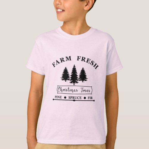 Farm fresh Christmas pine trees T_Shirt