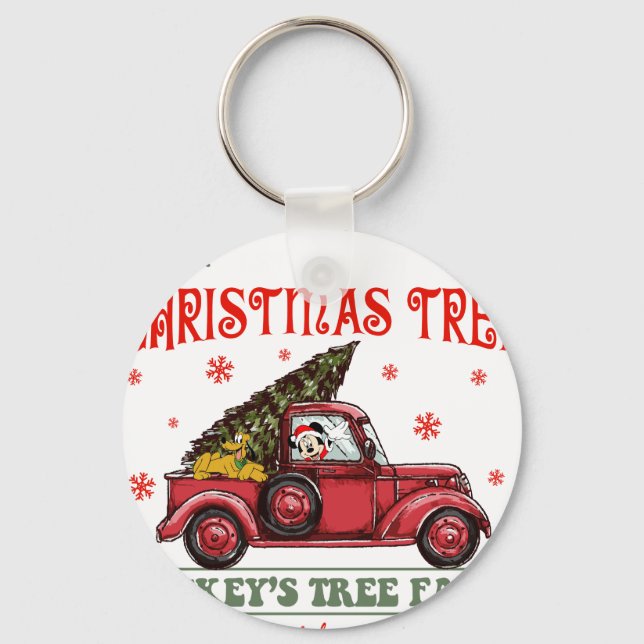 farm fresh christmas tree2 keychain (Front)