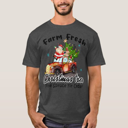 farm fresh christmas tree camping travel T_Shirt