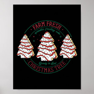Farm Fresh Christmas Tree Frosting Frosted Cake De Poster