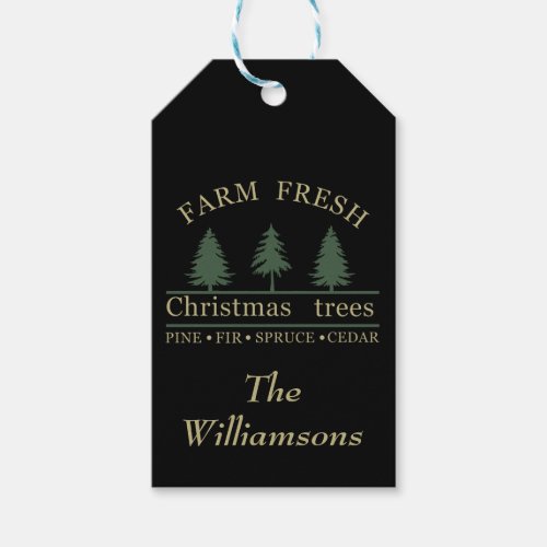 farm fresh christmas tree Personalized Gift Tags