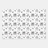 Farm Fresh Christmas Tree Truck Back & White Wrapping Paper Sheets (Front 2)