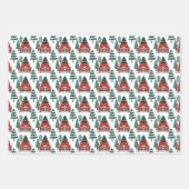 Farm Fresh Christmas Tree Vintage Red Pickup Truck Wrapping Paper Sheets (Front 2)