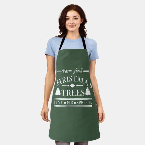 farm fresh christmas trees apron