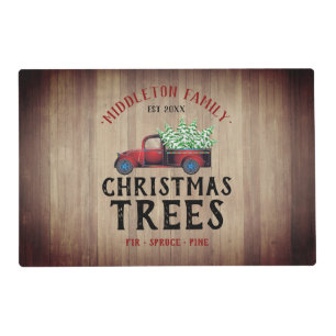 Farm Fresh Christmas 🎄Trees - Barn Wood Placemat