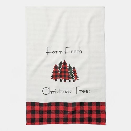 Farm Fresh Christmas Trees Christmas Kitchen Towel