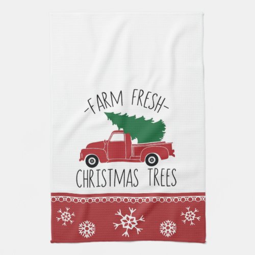 Farm Fresh Christmas Trees Christmas Kitchen Towel