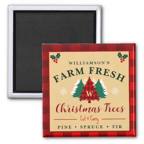 Farm Fresh Christmas Trees _ Christmas pattern Magnet