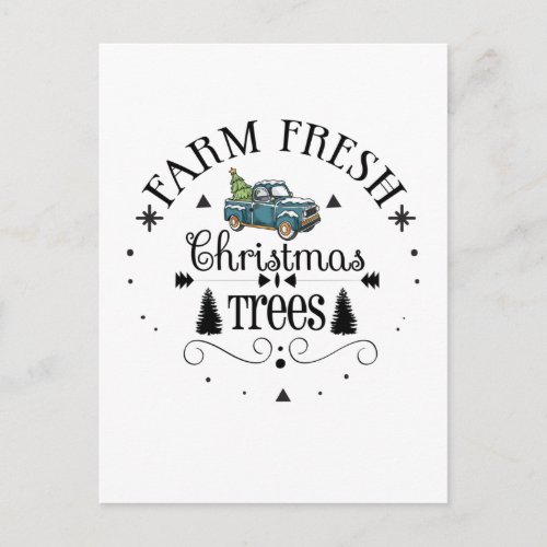 Farm Fresh Christmas TreesChritsmas gift Postcard