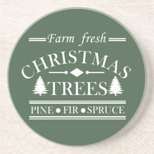 farm fresh christmas trees coaster