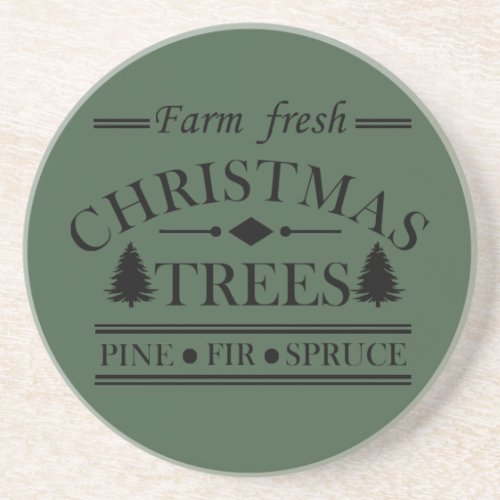 farm fresh christmas trees coaster