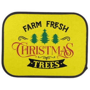 Farm Fresh Christmas Trees Design-54390 Car Floor Mat
