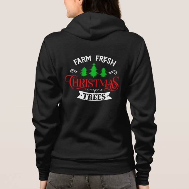 Farm Fresh Christmas Trees Design-54390 Hoodie (Back)