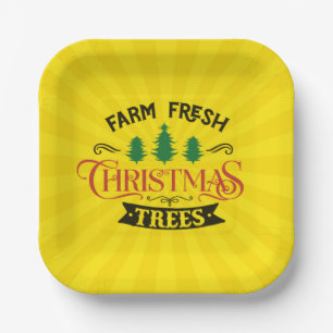 Farm Fresh Christmas Trees Design-54390 Paper Plates