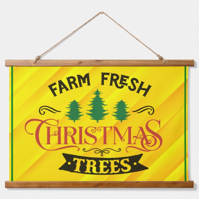 Farm Fresh Christmas Trees Design-54394 Hanging Tapestry (Front)