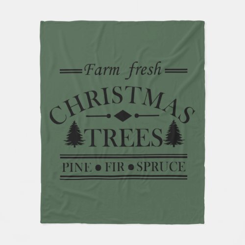 farm fresh christmas trees fleece blanket