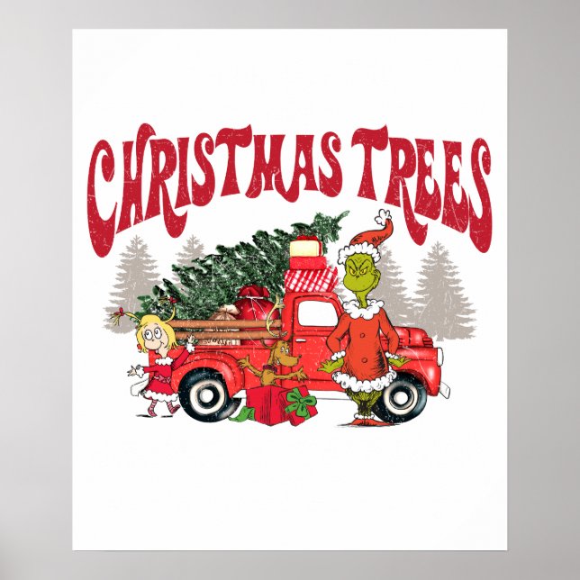 farm fresh christmas trees grinch poster (Front)