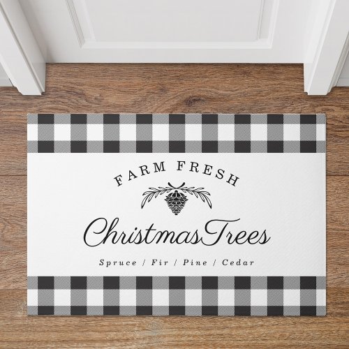 Farm Fresh Christmas Trees Holiday Doormat