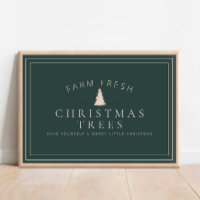 Farm Fresh Christmas Trees Holiday Matte Poster