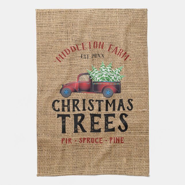 Farm Fresh 🎄Christmas Trees Kitchen Towel (Vertical)