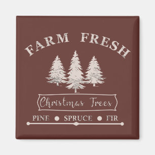 farm fresh christmas trees magnet