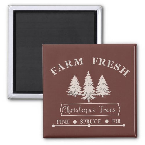 farm fresh christmas trees magnet