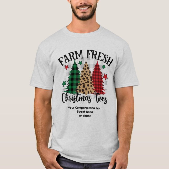 Farm fresh Christmas Trees, Modern and simple T-Shirt (Front)