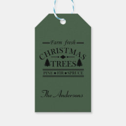 farm fresh christmas trees Personalized Gift Tags