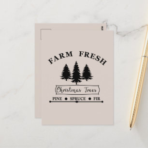 Farm fresh Christmas trees Postcard