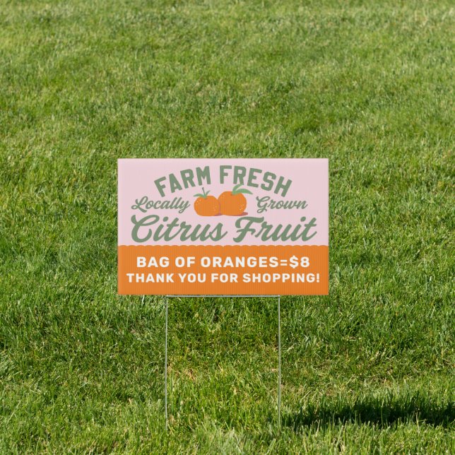 Farm Fresh Citrus Fruit for Sale Sign (Insitu)