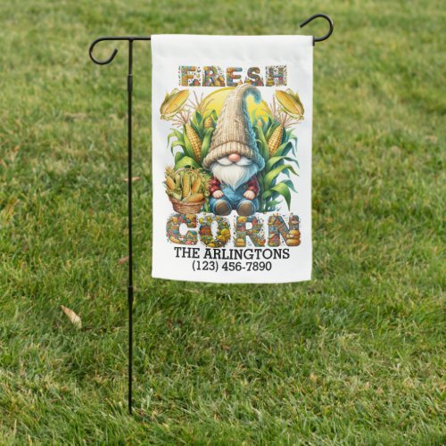 FARM FRESH CORN _ SEE BACK GARDEN FLAG