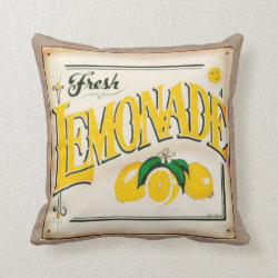 Farm Fresh Country Lemonade Throw Pillow