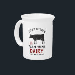 Farm Fresh Dairy Beverage Pitcher<br><div class="desc">Rustic farm fresh dairy pitcher ready for you to personalize. A unique way to serve milk, egg nog or any other drink to your guest. 📌If you need further customization, please click the "Click to Customize further" or "Customize or Edit Design"button and use our design tool to resize, rotate, change...</div>