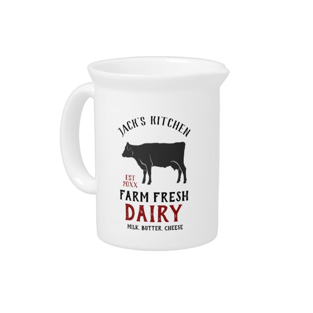 Farm Fresh Dairy Beverage Pitcher (Left)