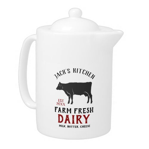 Farm Fresh Dairy Teapot