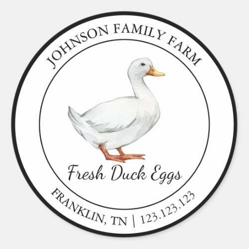 Farm Fresh Duck Egg Modern label