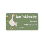 Farm Fresh Duck Eggs Egg Carton Label