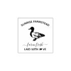 Farm Fresh Duck Eggs | Funny Monogram Egg Stamp