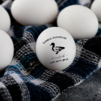 Farm Fresh Duck Eggs |  Funny Monogram Egg Stamp