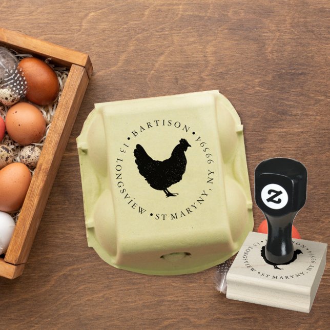 farm fresh egg carton Chicken hen business stamp (Creator Uploaded)