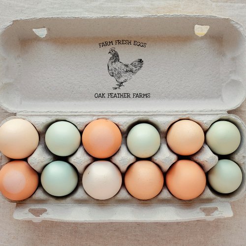 Farm Fresh Egg Carton Stamp