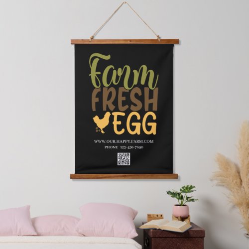 Farm fresh EGG custom business Hanging Tapestry