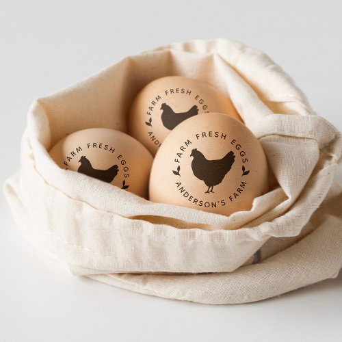 Farm Fresh Egg Stamp Chicken Hen For Farmers
